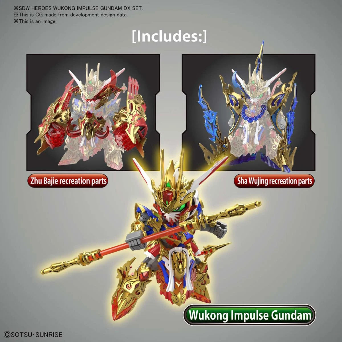 SD Gundam World Heroes 08 Wukong Impulse Gundam DX Set Model Kit